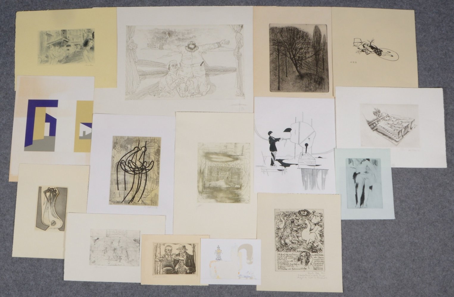 3 Rad. (Ed. Griffelkunst), sign., unger,: Bordanowicz, J., Röhn, G., und Freese, P.