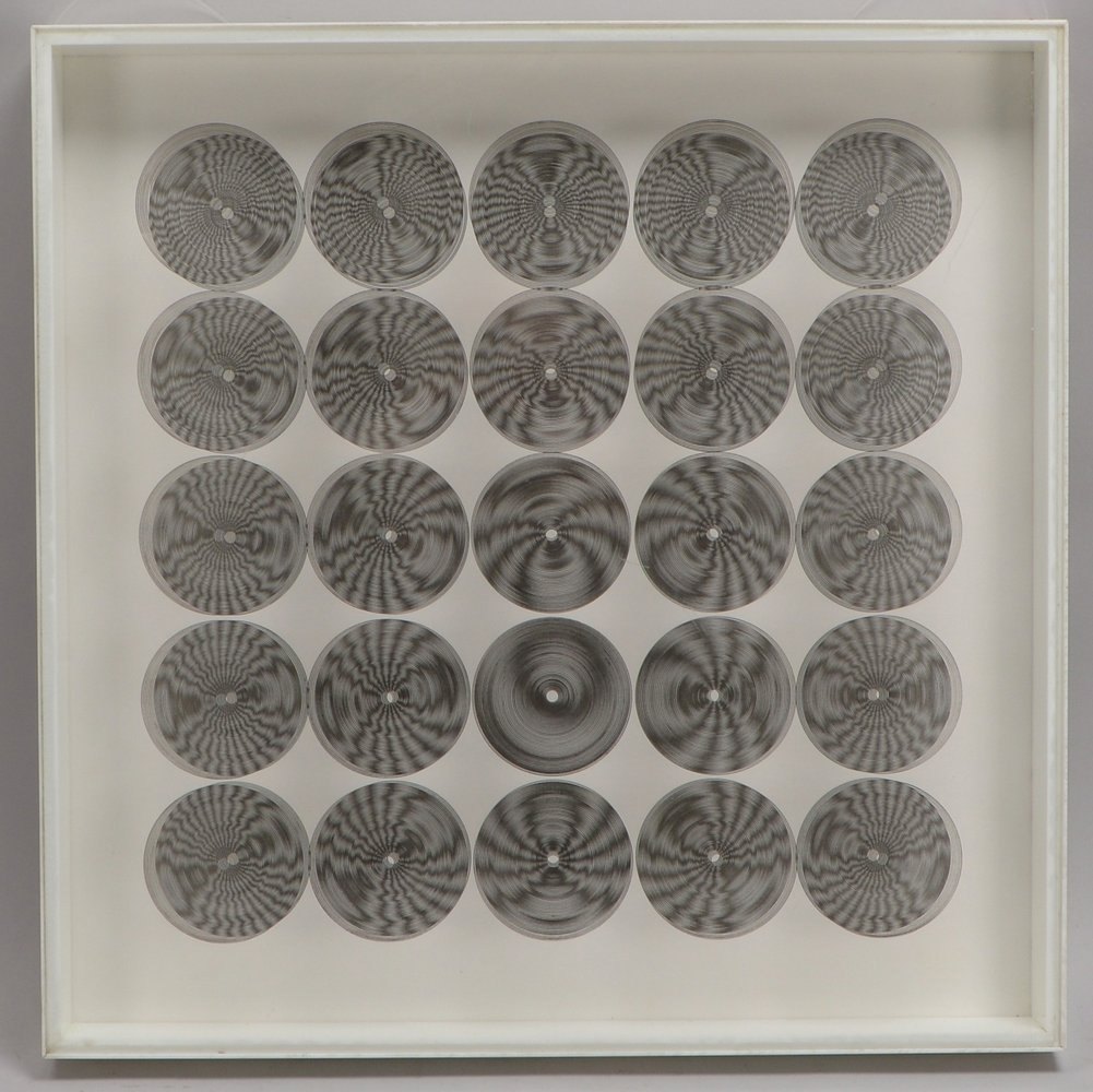 Wildung, Ludwig, Op Art-Objekt, Siebdr./Zinkograf auf Plexiglas/Karton