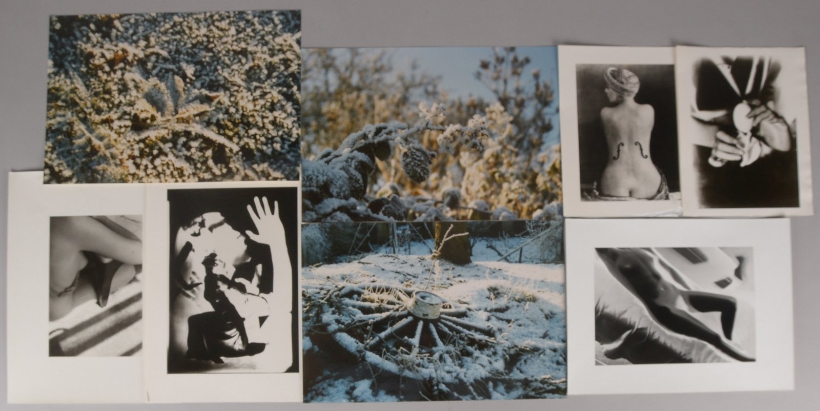 8x Künstler-Fotografien: Man Ray, Moholy-Nagy, Grossmann, Kesting, u.a.