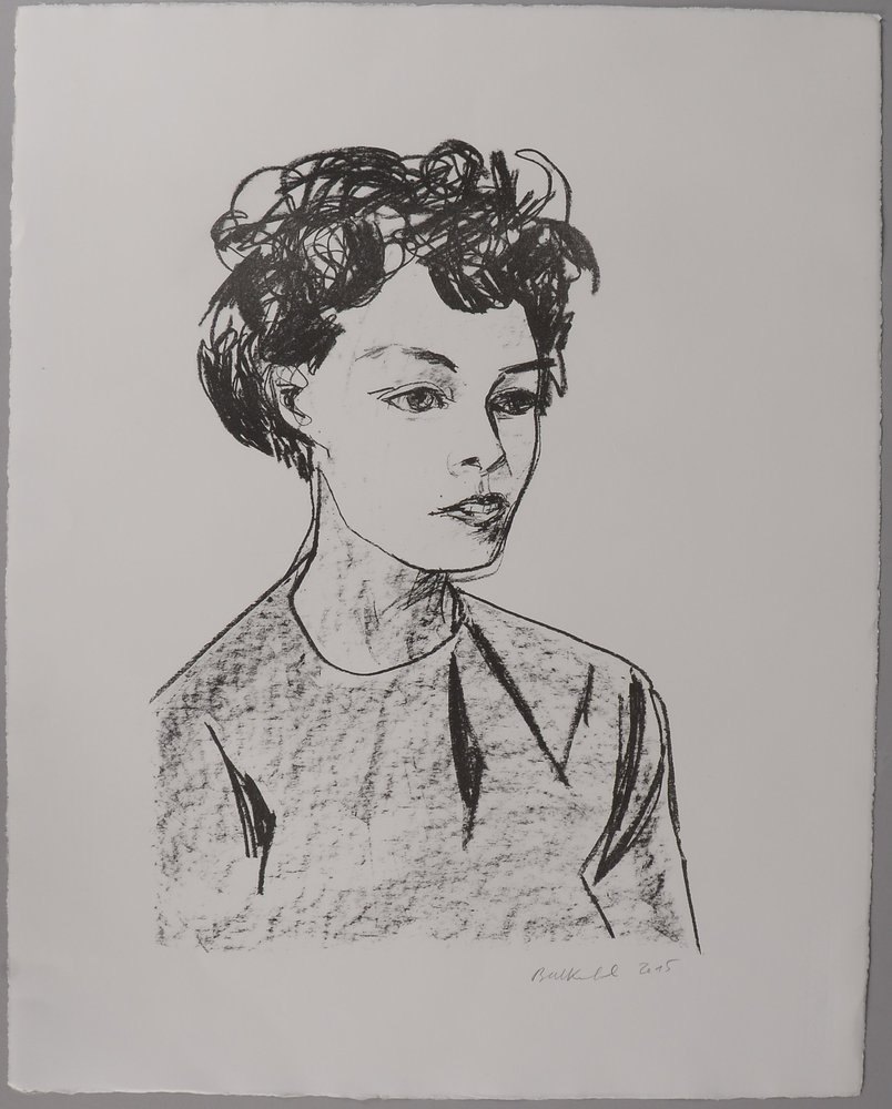 Balkenhol, Stephan, 'Junge Frau', Lithografie/Bütten (Griffelkunst)