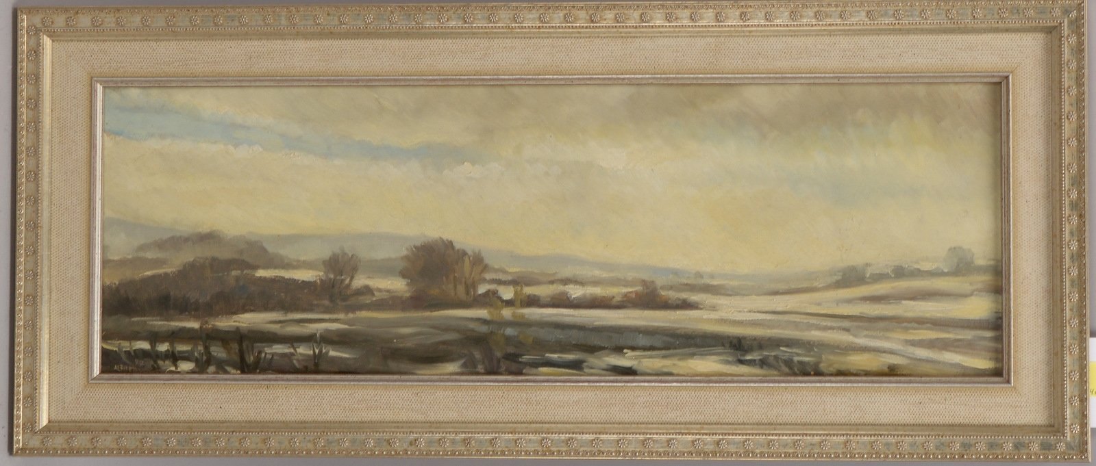 Vogel, Alfred, 'Winterlandschaft', Öl auf Hartfaser/gerahmt, unten links signiert