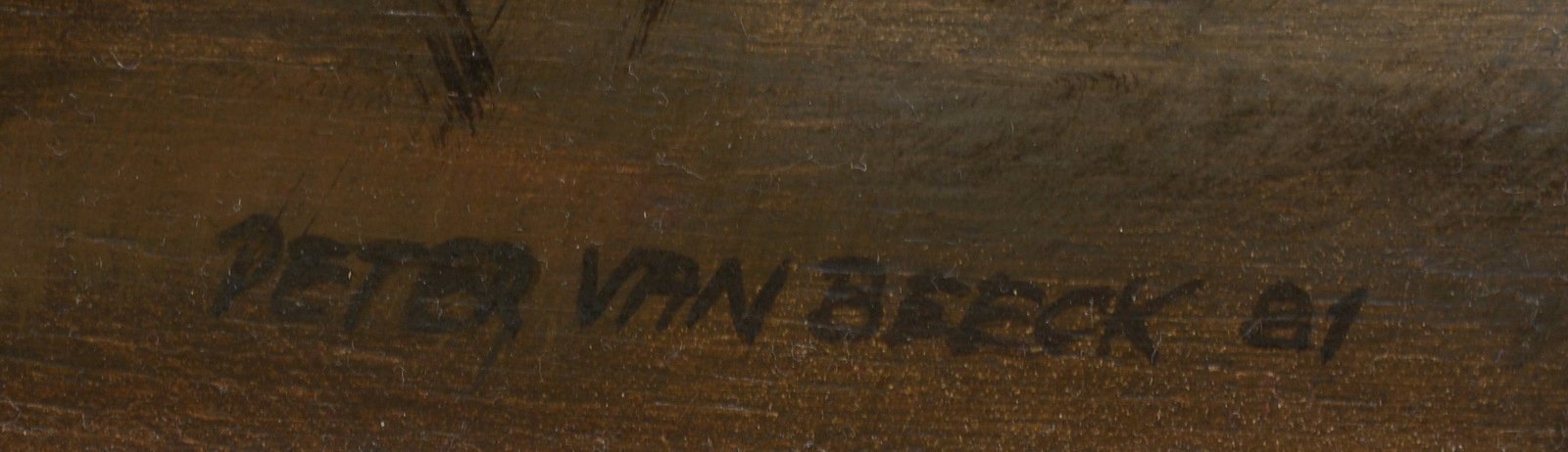 van Beek, P., 2 Gemälde, Öl/Holz, sign./dat.: 'Abendlandschaft'/'Wümmewiesen'