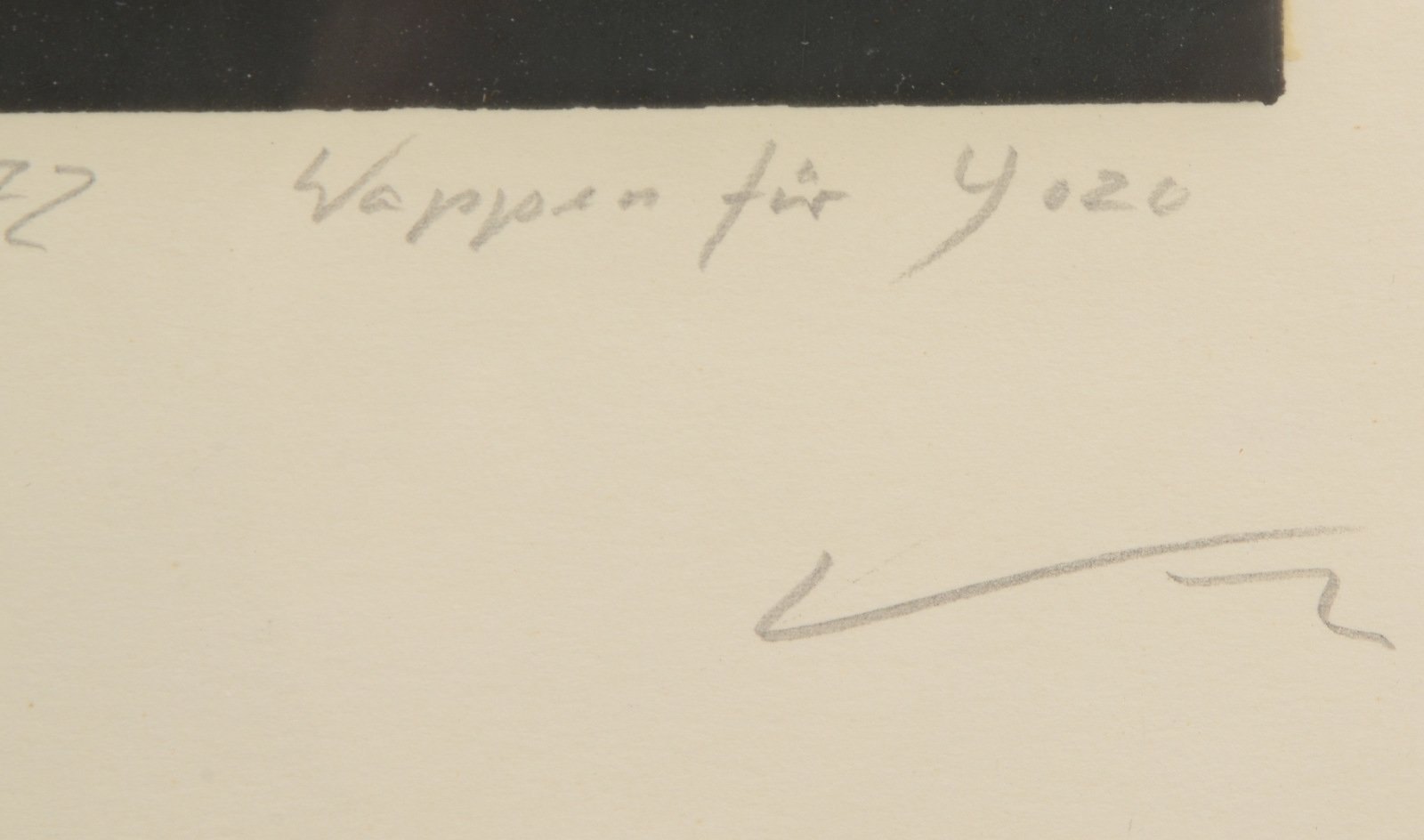 Voss, Hans Dieter, 'Wappen für Yozu', Reliefserigrafie, Auflage-Nr. '9/45', signiert