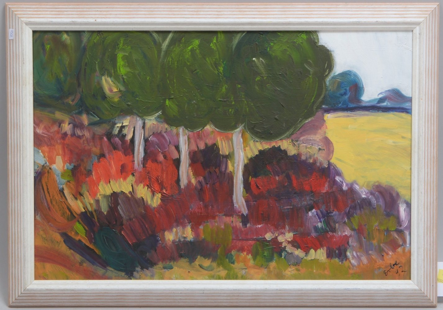 Erbe, 'Expressionistische Landschaft', Öl auf Platte, unten rechts sign./datiert