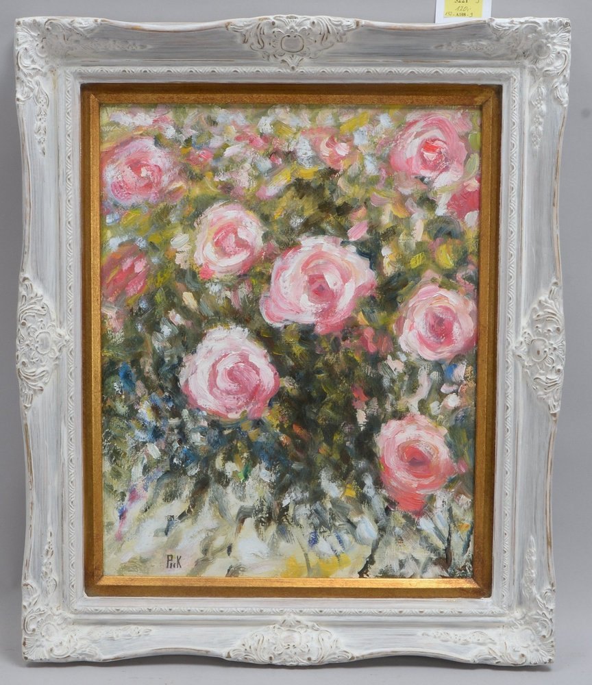 Pick, Hans, 'Rosen' - wohl Auftragsarbeit, Öl auf Hartfaser, unten links sign.