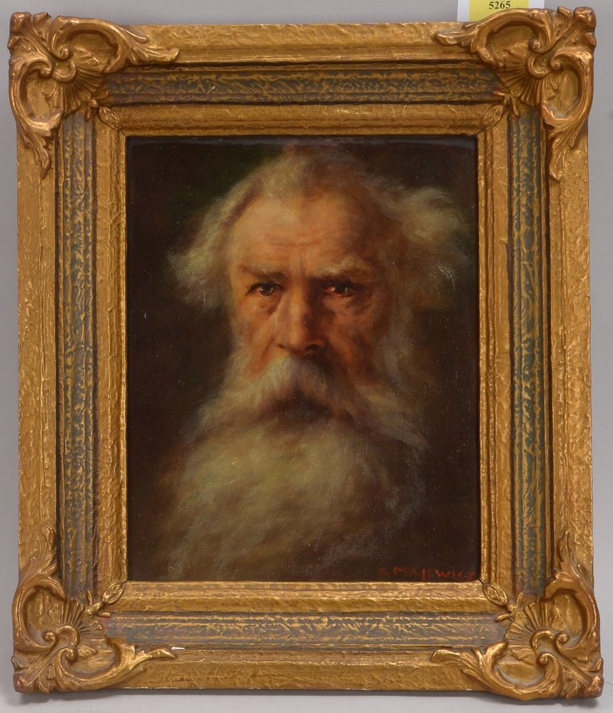 Majewicz, George, 'Herrenportrait', Öl auf Hartfaser/gerahmt, unten re. signiert