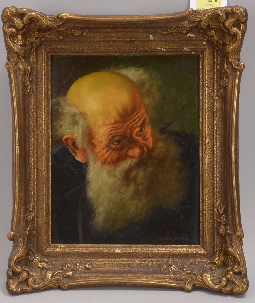 Majewicz, George, 'Herrenportrait', Öl auf Hartfaser/gerahmt, unten re. signiert