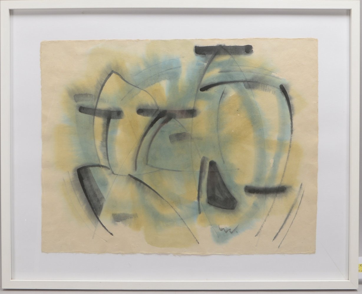Wittenbecher, Curt, 'Stille', Aquarell/Bütten, monogr. 'C.W.', hinter Glas