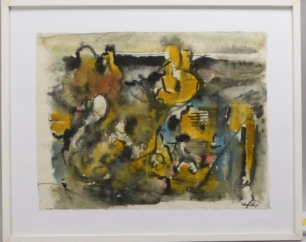 Wittenbecher, Curt, 'Komposit. H', Aquarell/Japan, monogr. 'C.W.', hinter Glas