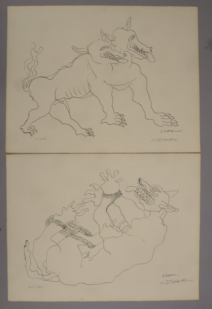 Zadkine, Ossip, 2 Lithografien aus 'Euripides - Die Arbeiten des Herkules', sign./dat.