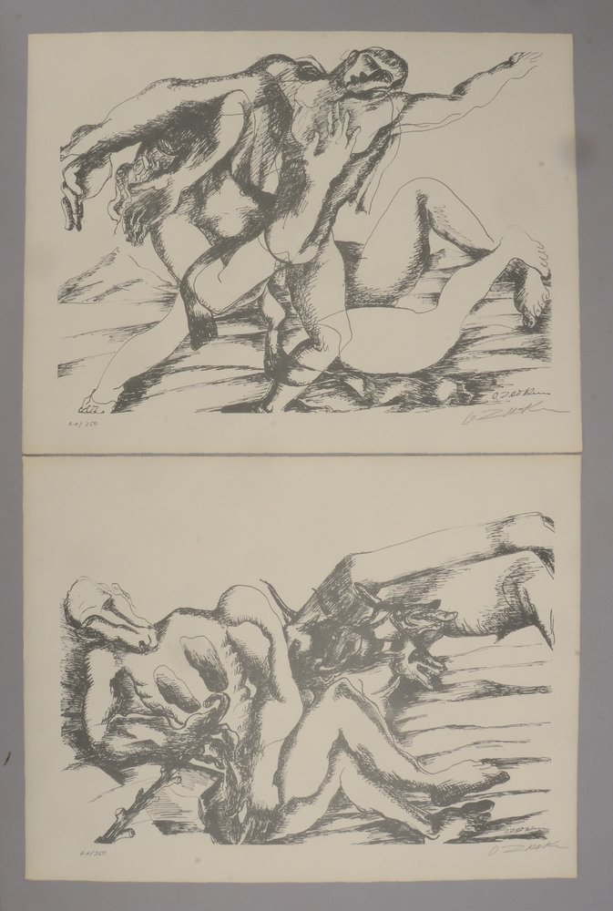 Zadkine, Ossip, 2 Lithografien aus 'Euripides - Die Arbeiten des Herkules', sign./dat.