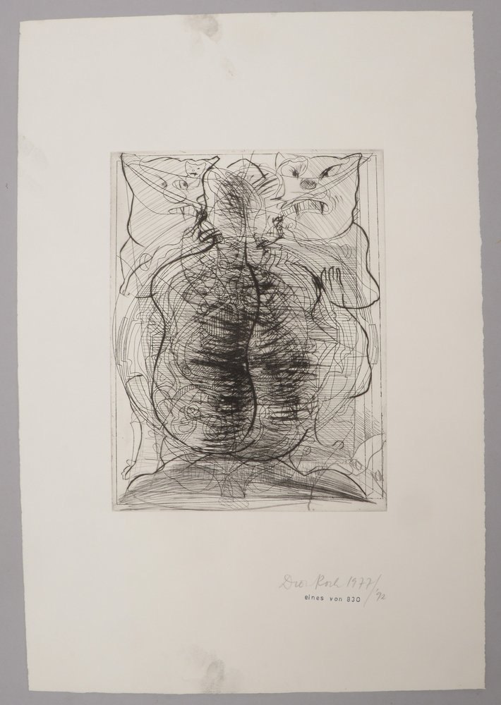 Roth, Dieter (aka Diter Rot), 'Komposition, I', Radierung (1977 - 1992), handsign.