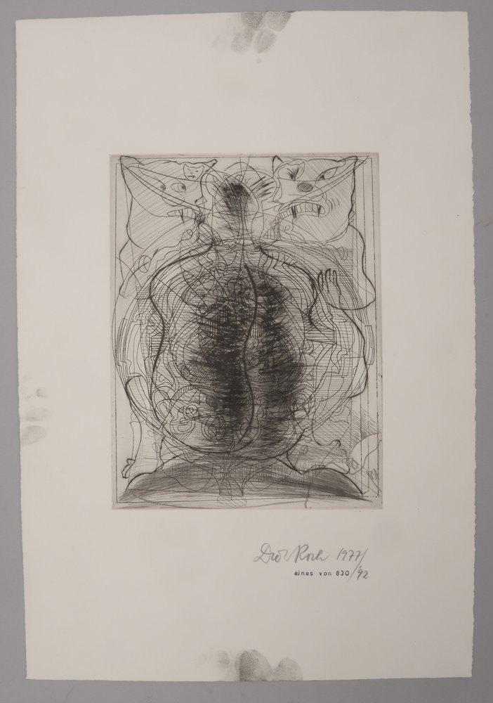 Roth, Dieter (aka Diter Rot), 'Komposition, V', Radierung (1977 - 1992), handsign.