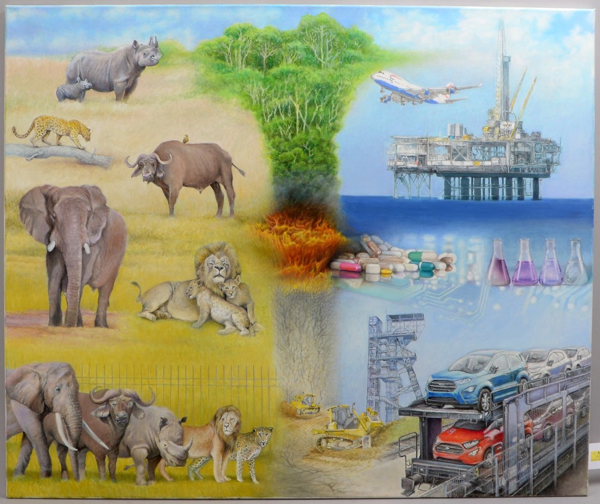 von Nasow, Ekkehardt, 'The big Five', Öl/Lw, verso handsign./dat. '2022'