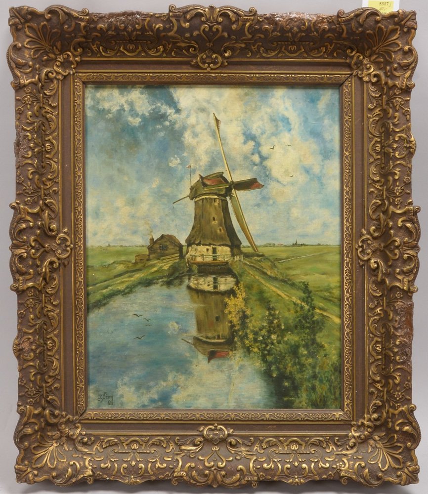 Veen, 'Mühle am Fluss', Öl/Lw, unten links sign./dat. (19)'66'; Bildmaße 50 x 40 cm
