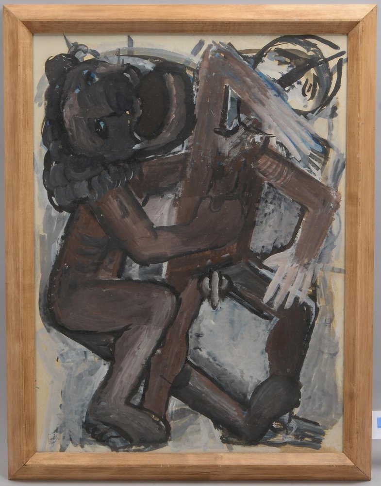 Rosteck, Jürgen (1946 Berlin - 2011 Bremen), 'Figuren', Acryl/Malpappe