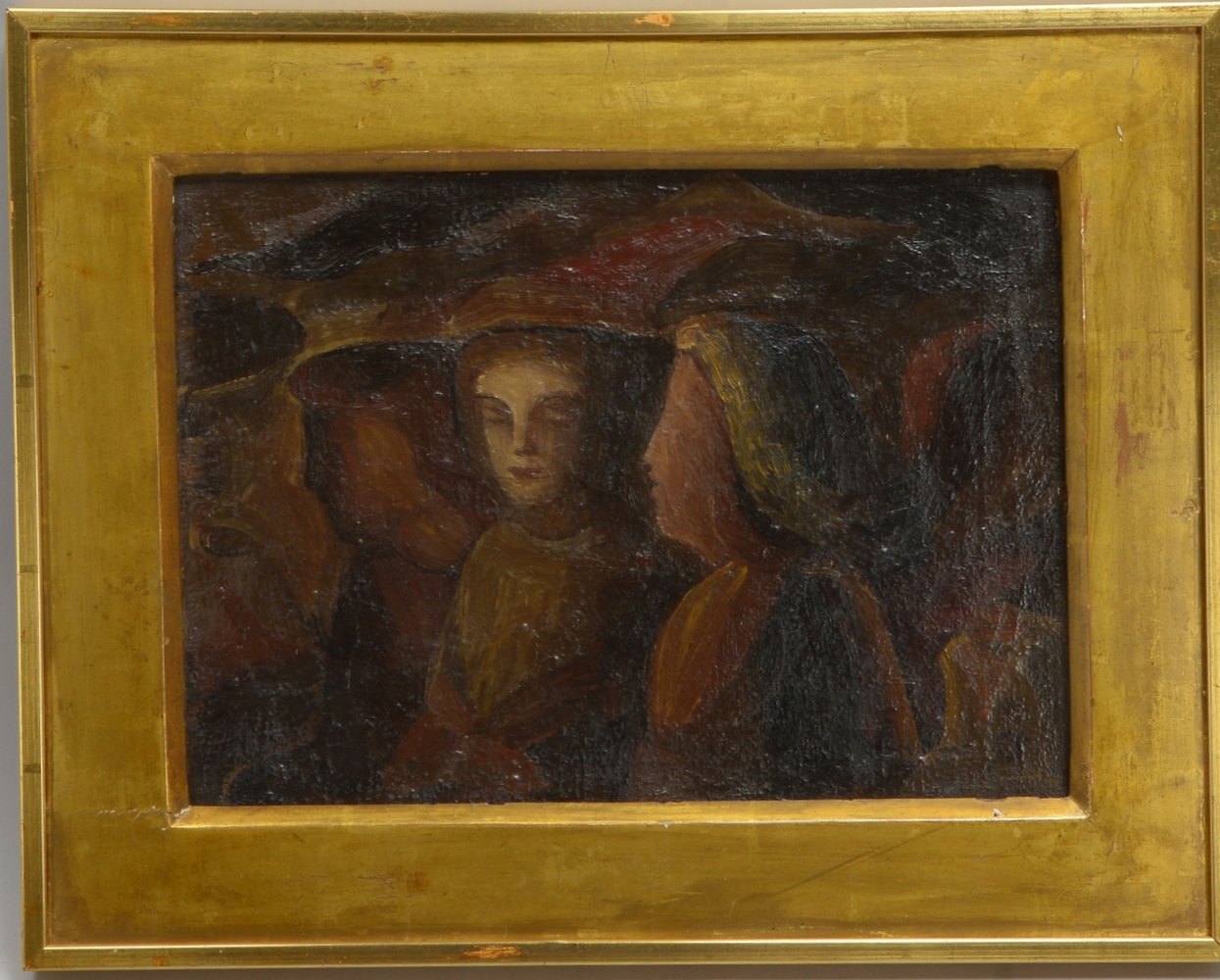 Gorland (England, um 1900), 'Drei Frauen', Öl/Lw, monogr. und ortsbez.
