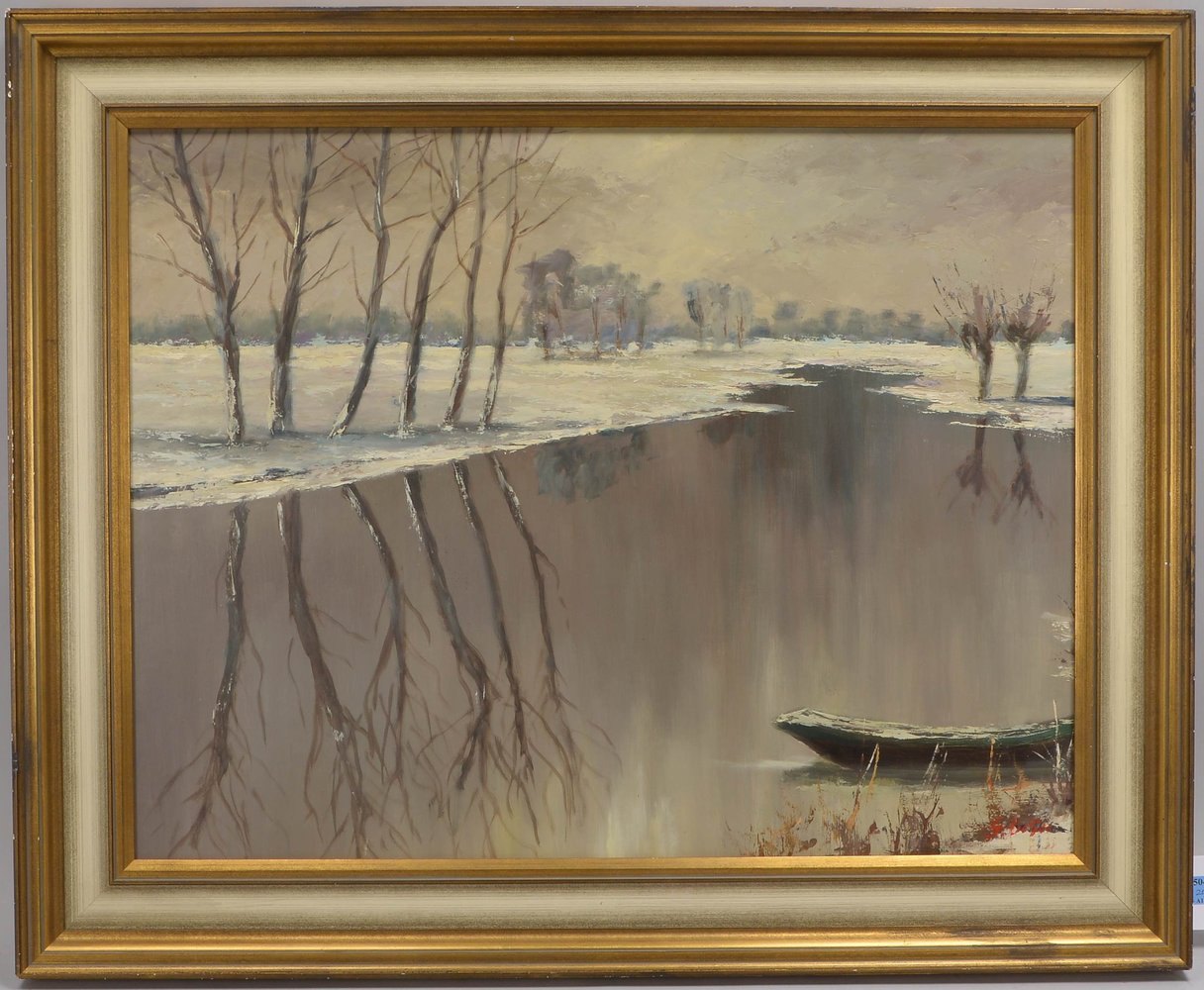 Bötjer-Mallet, Sophie (1887 - 1966, Worpswede), Öl auf Hartfaser/gerahmt
