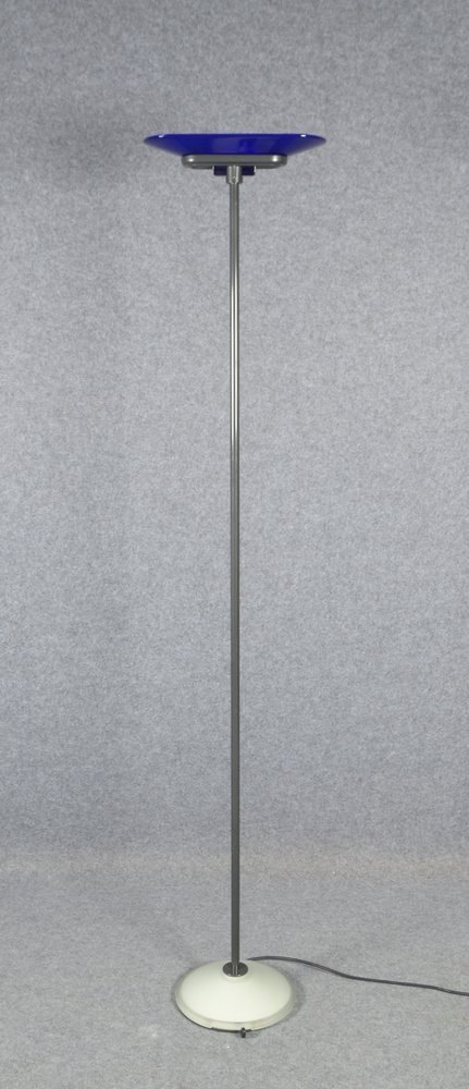 Arteluce/Italien, Designer-Deckenfluter, mit Glasschirm, dimmbar; Höhe 190 cm