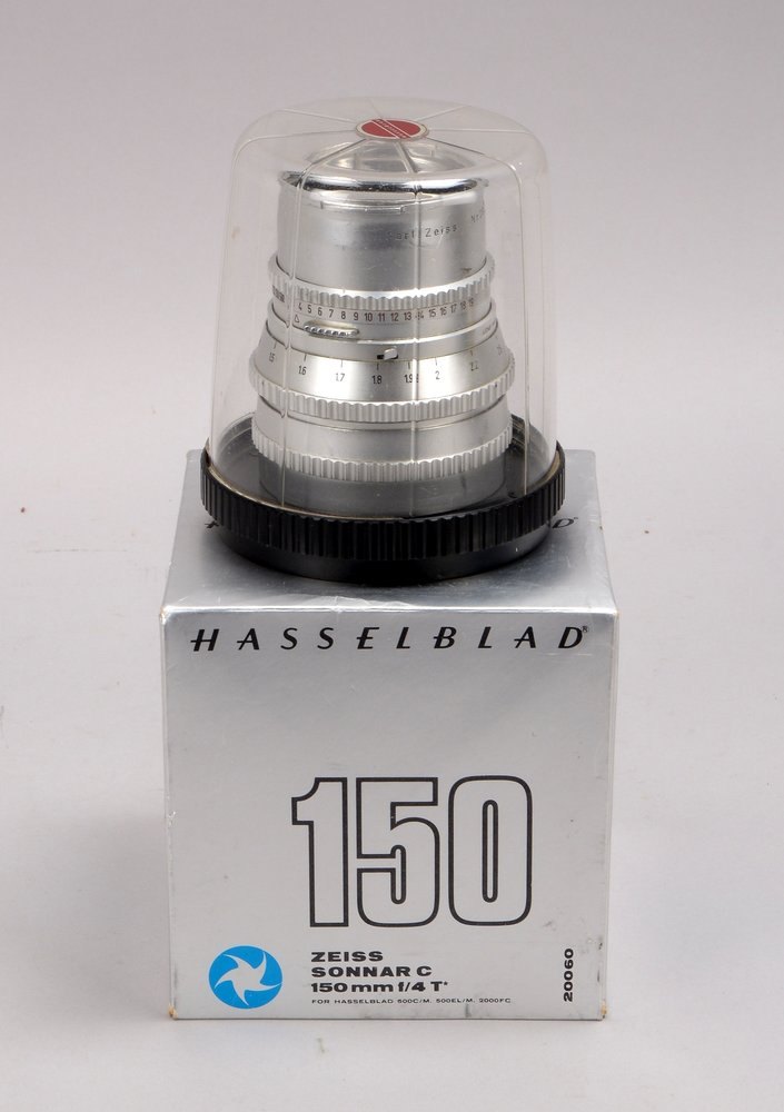Sammler-Kameraobjektiv: Carl Zeiss für Hasselblad, 'Syncro Compur', 'Sonnar 1:4'