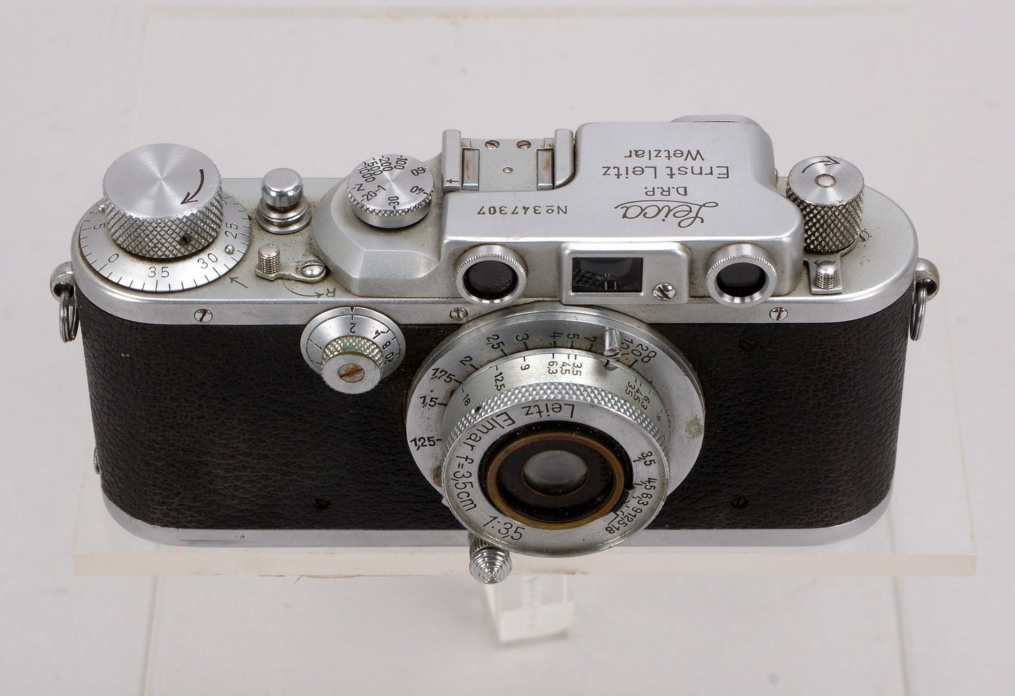 Sammler-Kamera, 'Leica III', mit Leitz-'Elmar, f=3,5 mm, 1:3,5', in orig. Tasche