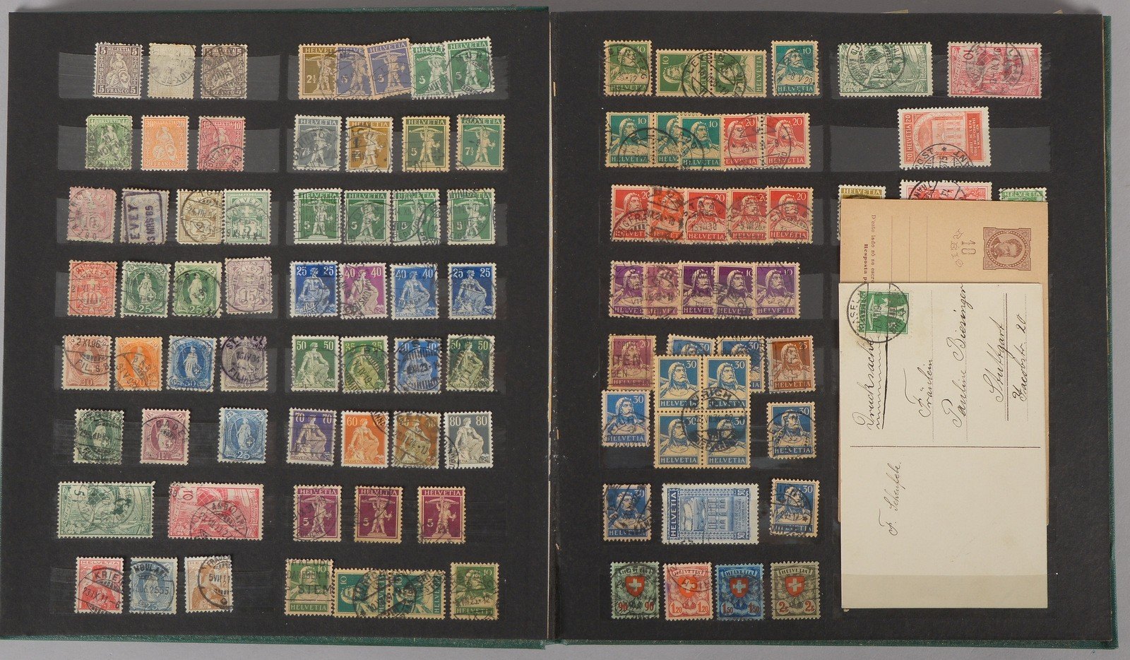 Briefmarkensammlung, 'Schweiz'/'Deutschland': viele 'Brustschilde', u.a.