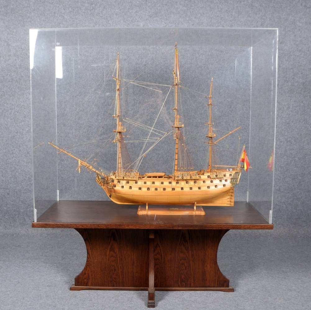Gr. Schiffsmod., 'San Juan Nepomuceno', Holz, '1:90', auf Ständer/Tischchen