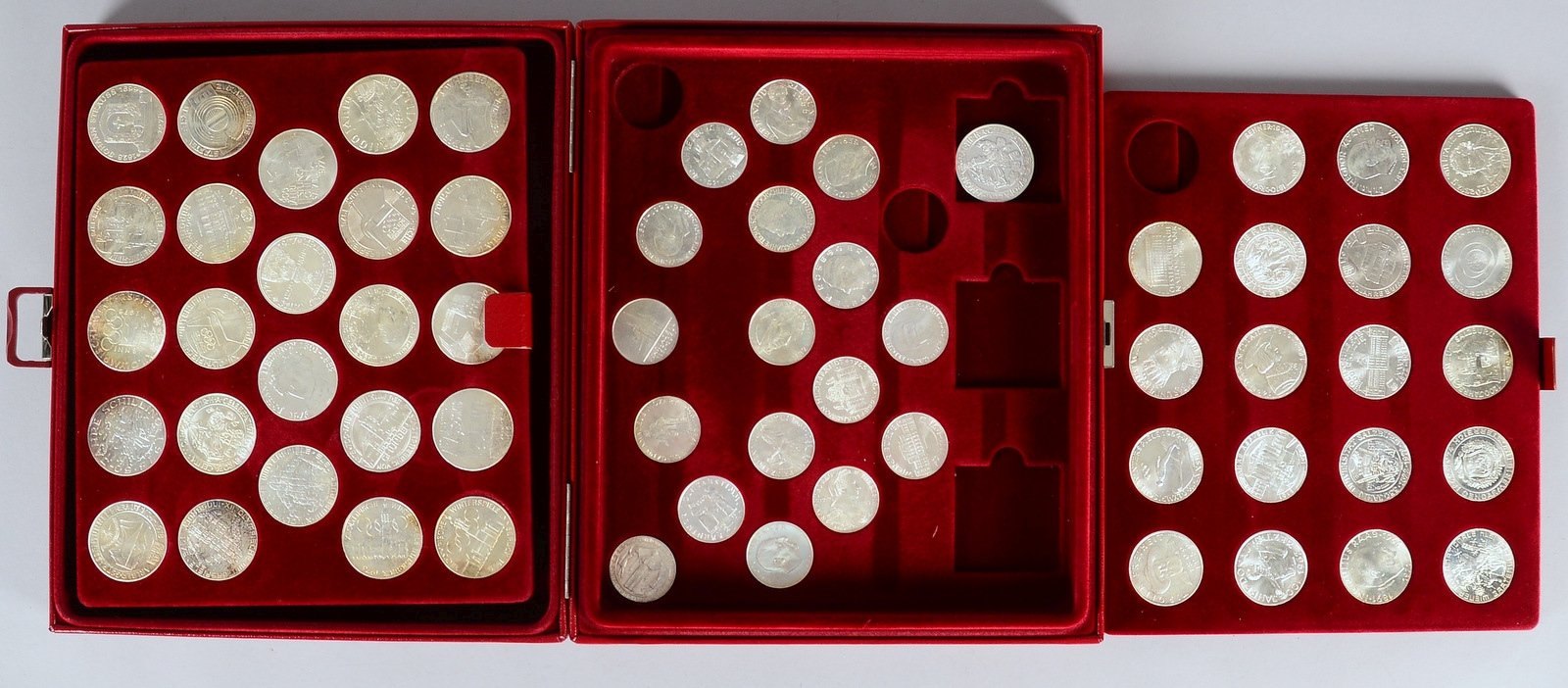 Silber-Gedenkmünzen (Österreich): '25 Schilling' - '100 Schilling', 66 Stück
