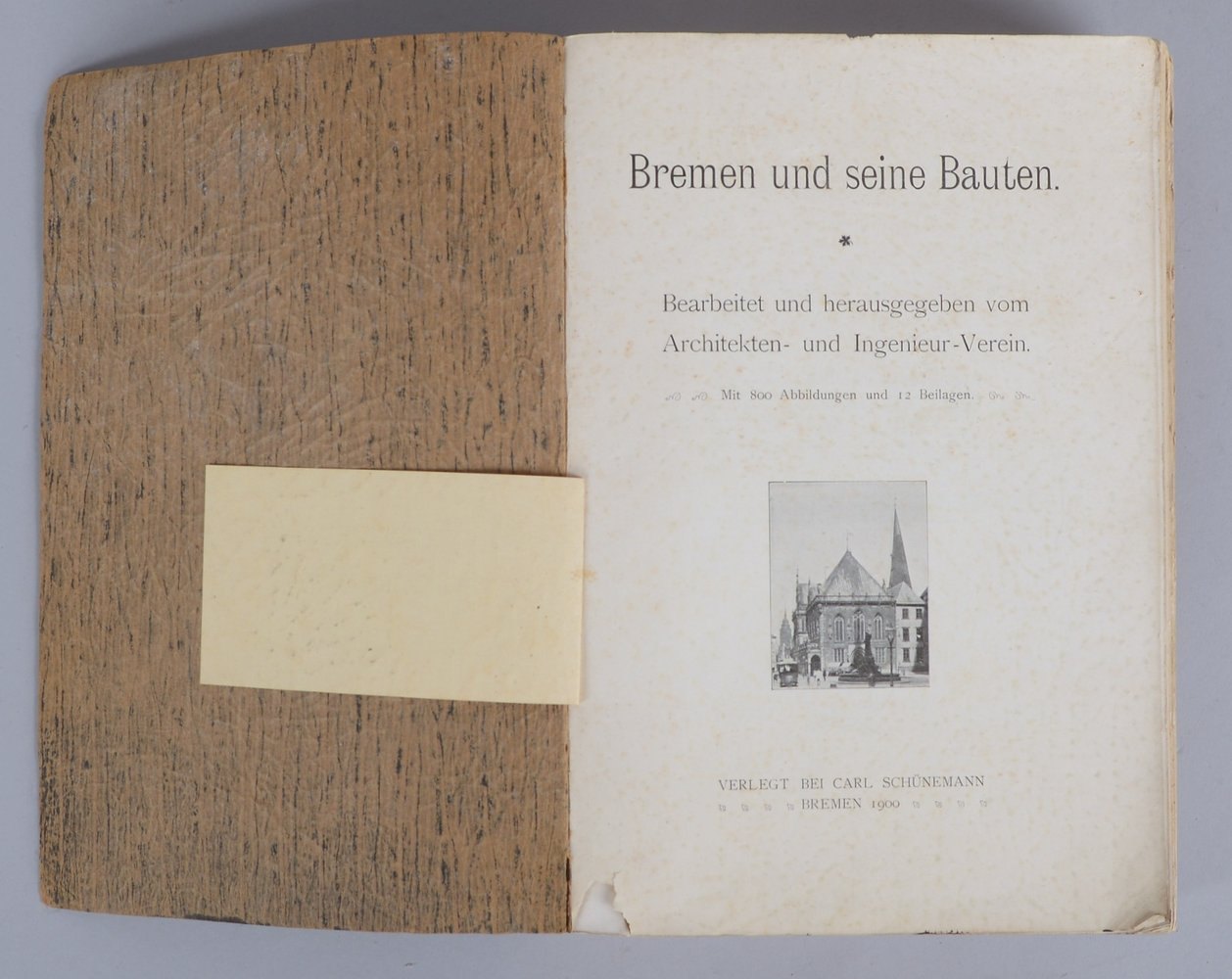 Antiquar. Band: 'Bremen und seine Bauten' (Bremen: Carl Schünemann, 1900)