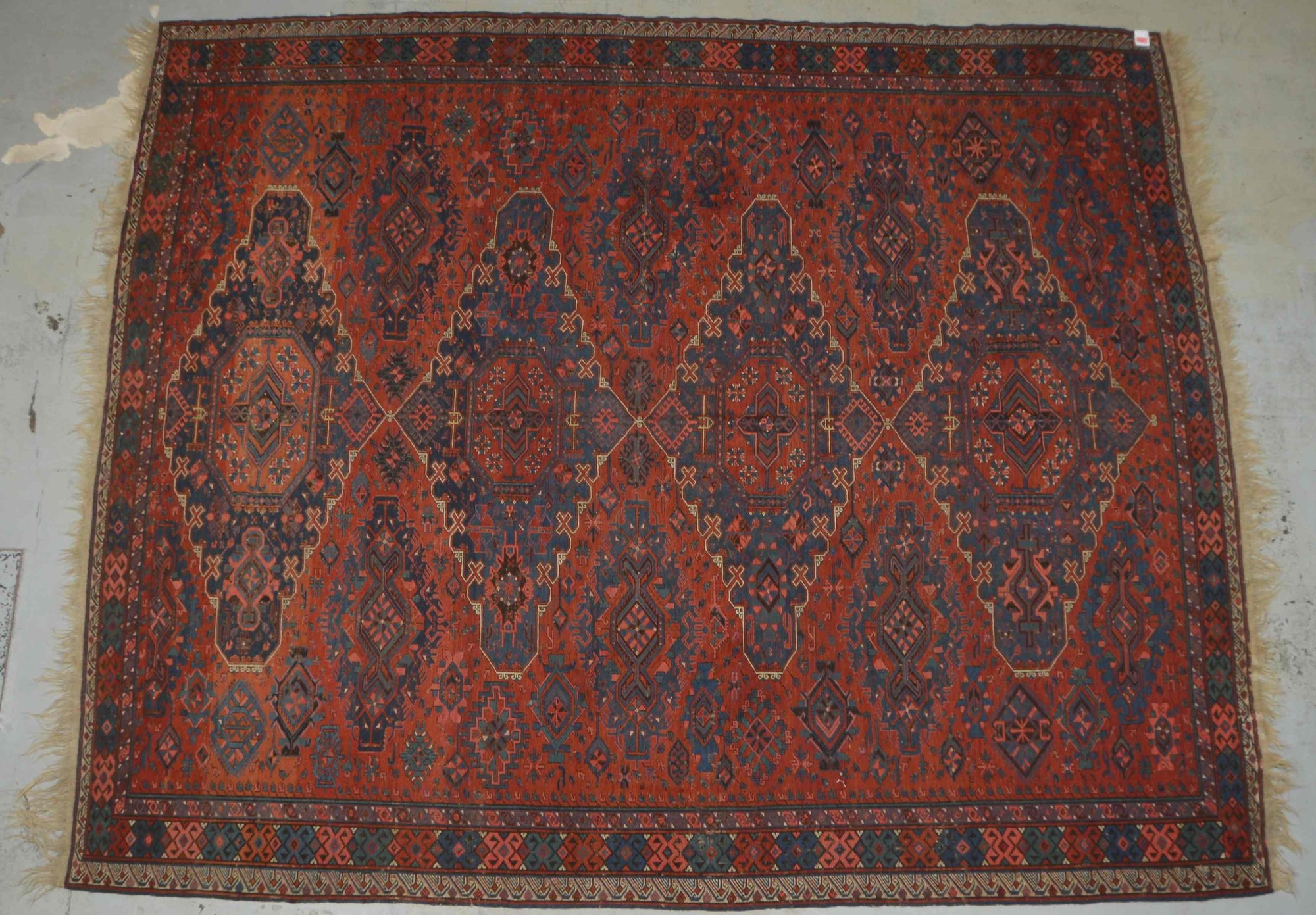 Gr. Sumakh, Medaillons, geometr. Ornamente, Adlerschnabel-Bordüre, sammelwürdig