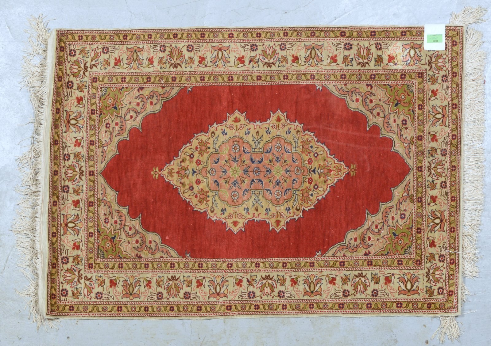 Kayseri-Seidenbrücke, Seide auf Seide, mittelf. Knüpfung, gleichm. Flor, guter Zustand
