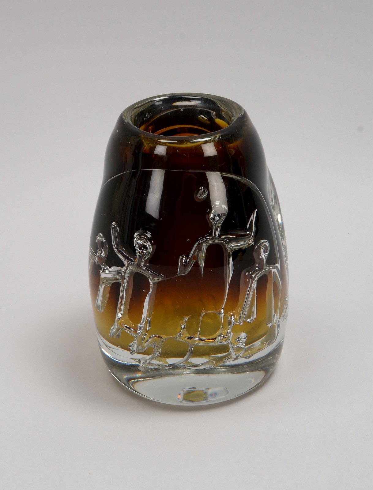 Gral-Glashütte/Dürnau, Vase, in Technik 'Ariel'-Serie, Entw.: Prof. K. Habermeier, sign.
