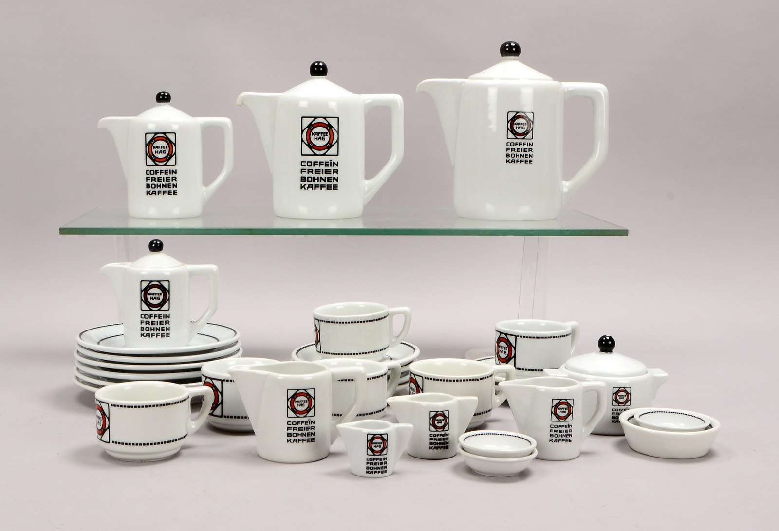 Gr. Kaffeeservice-Konvolut 'Kaffee Hag', jeweils mit Firmenzeichen, diverse Teile