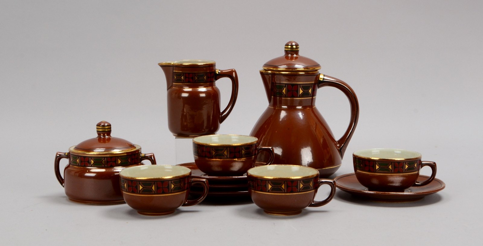Julius Paul & Sohn/Bunzlau (um 1915), Kaffeeservice, Keramik, für 4 Personen