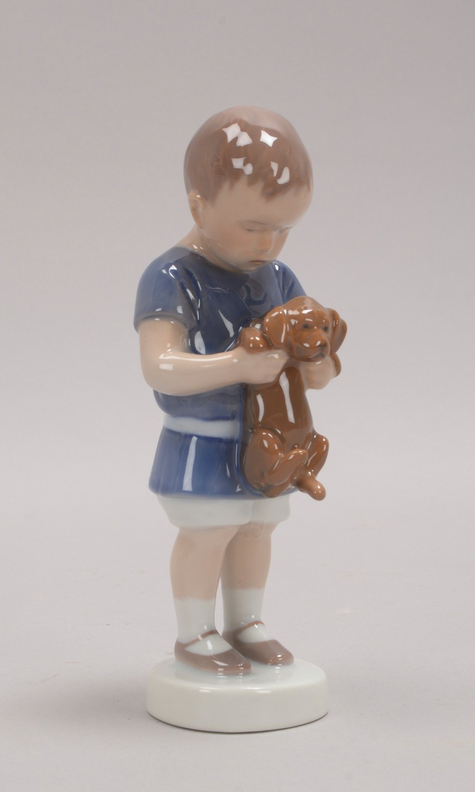Bing & Gröndahl, Porz.-Figur, 'Ole mit Dackel', Modellnr. '1747', Entw.: I. Plockross