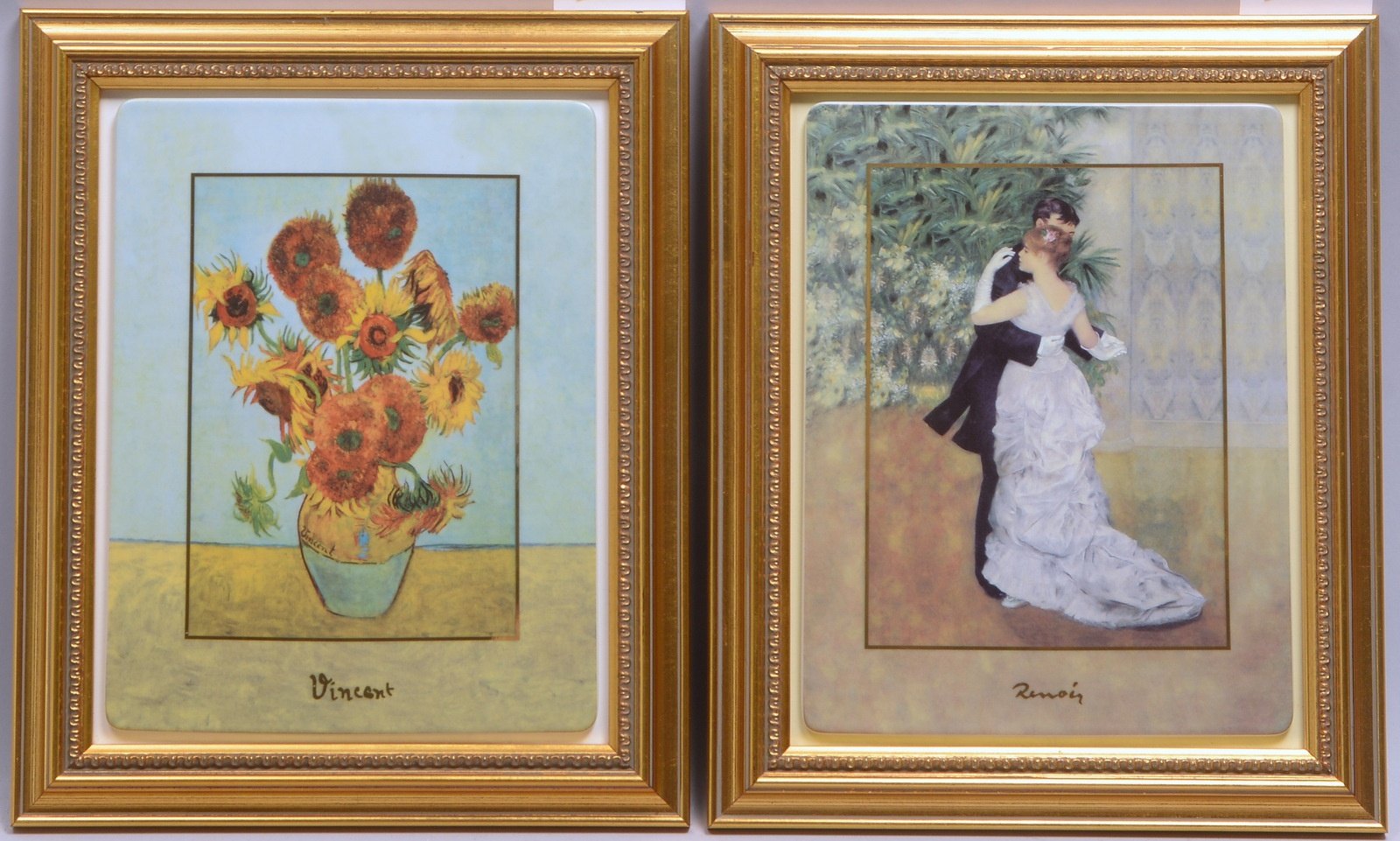 2 Künstler-Porzellanbilder ('Artis Orbis'): 1x Renoir/1x Vincent van Gogh