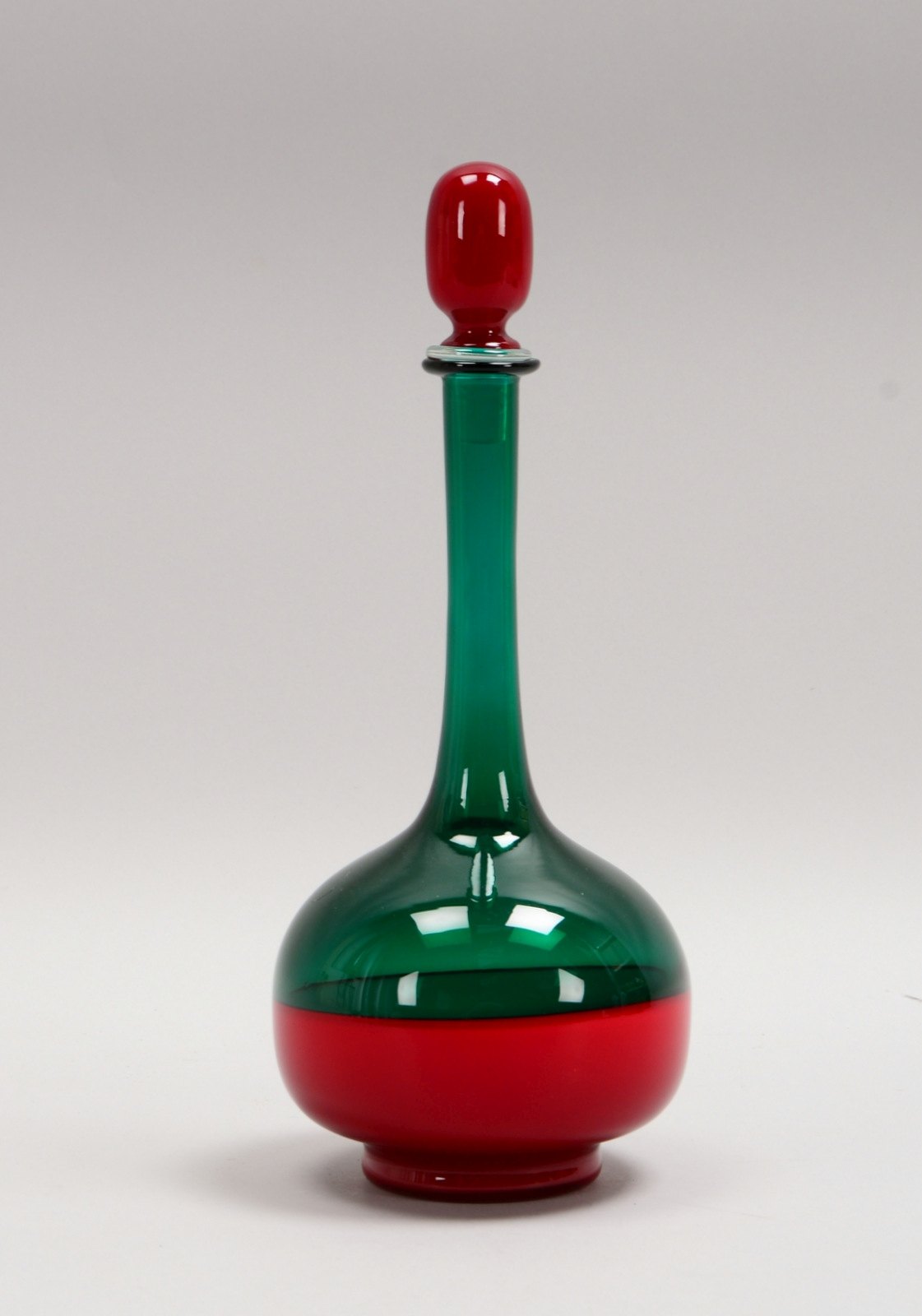 Venini/Murano, Glaskaraffe, Entw.: Gio Ponti, mit Bodensign./orig. Firmensignet