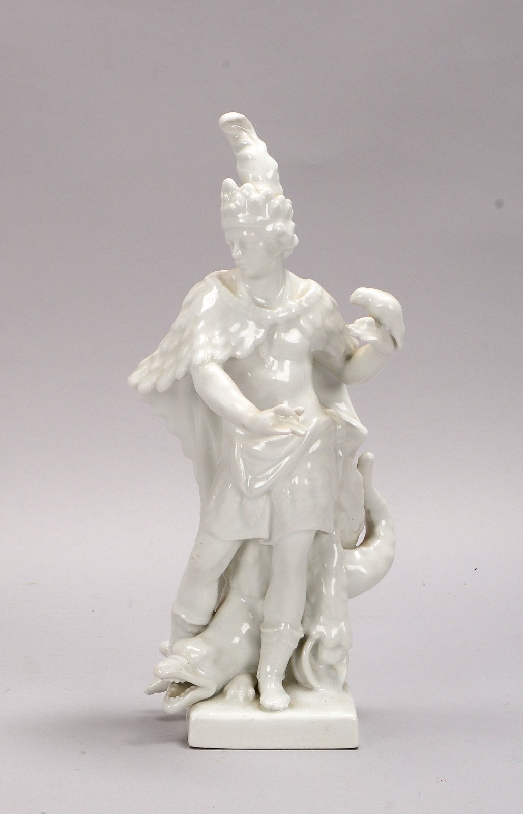 KPM, Weißporzellan-Figur, 'Amerika', Entwurf: Chris Meyer (1769) - selten!