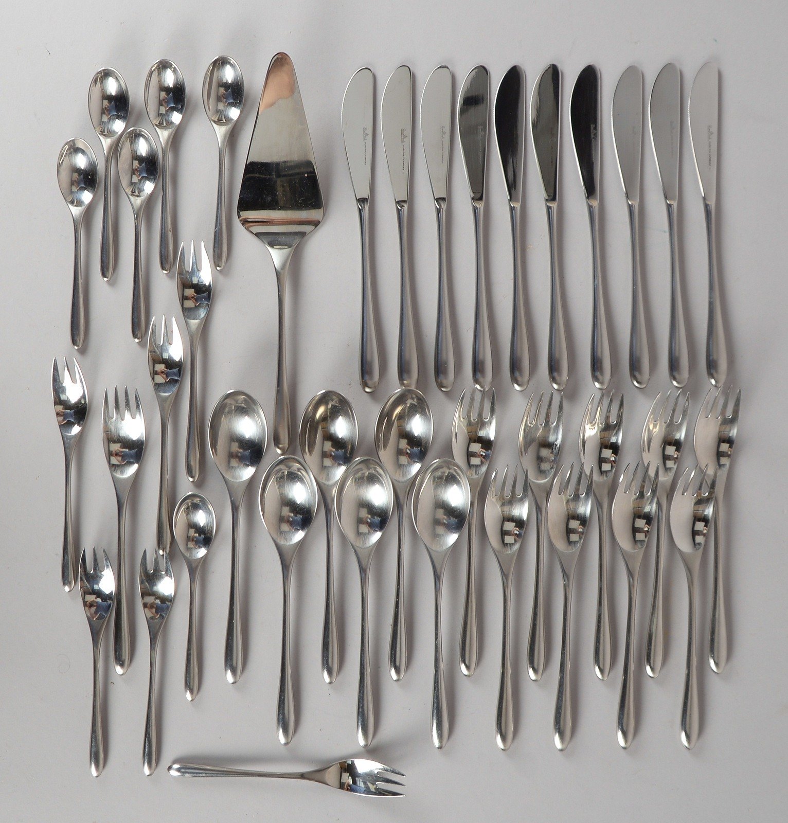 Rosenthal, Designer-Tafelbesteck, Edelstahl, Modell 'Taille', Entwurf: T. Wirkkala