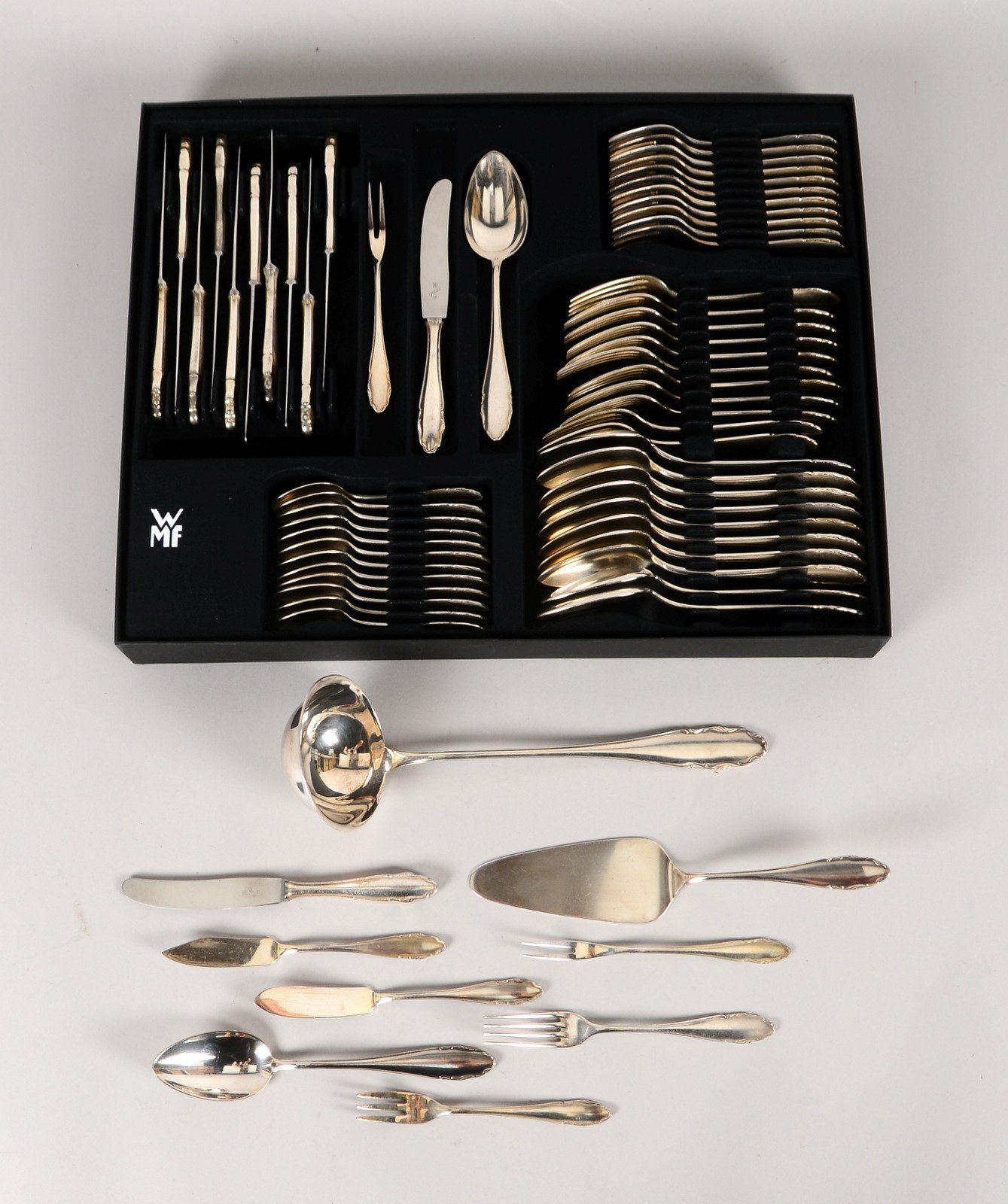WMF, Tafelbesteck, 90er Auflage, Speise-/Kaffeebesteck, kompl. für 12 Pers.