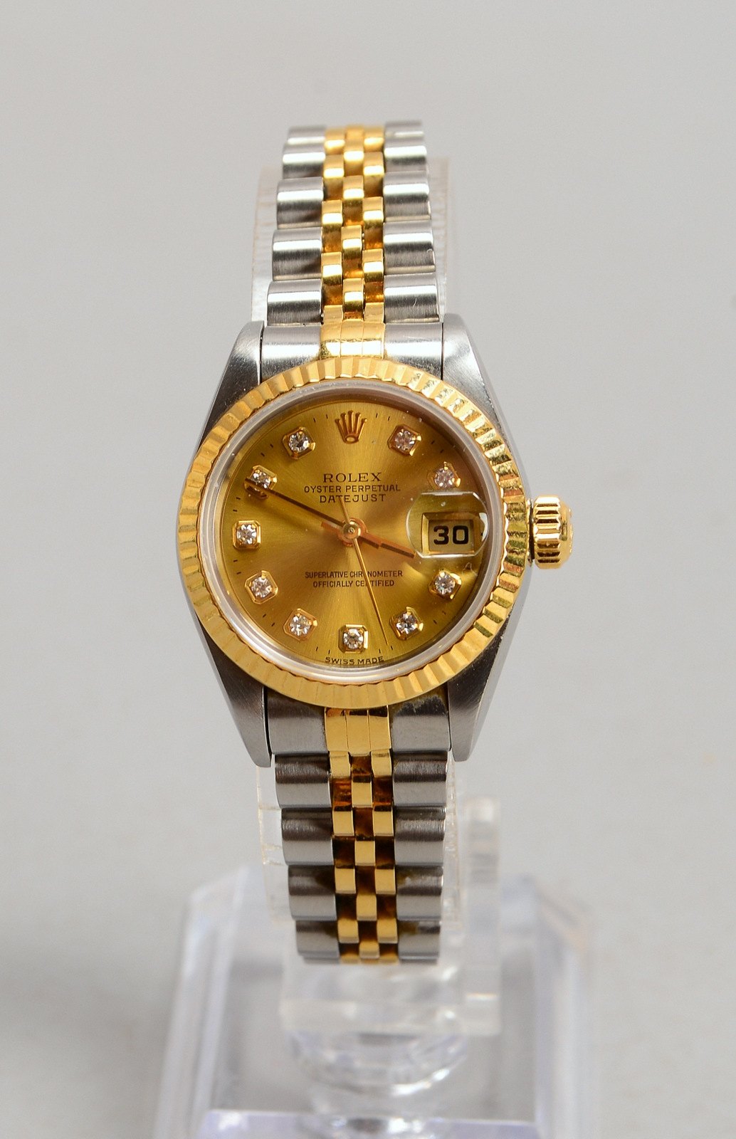 DAU Rolex Oyster 'Perpet. Datejust', Automatik, Stahl-/Goldgehäuse - läuft an
