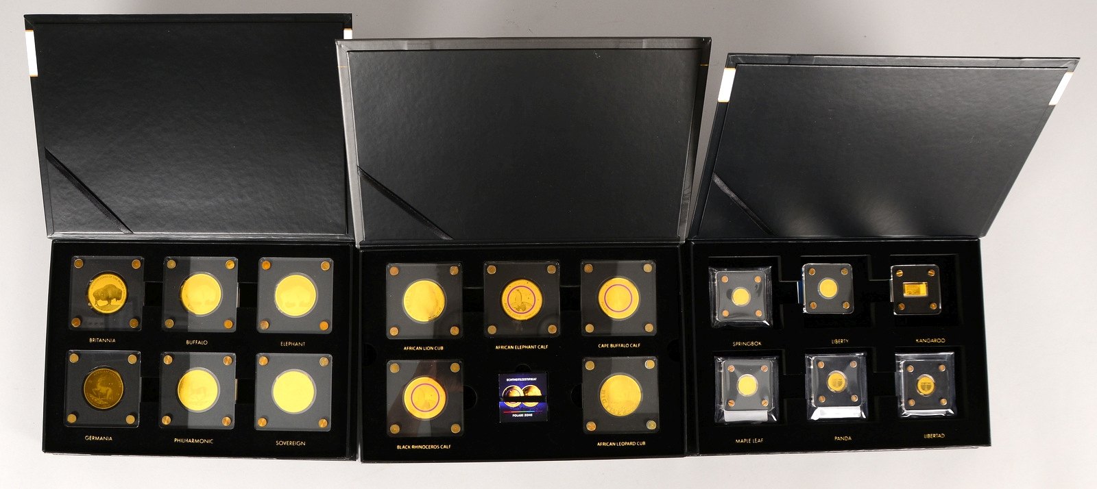 Gold-Anlagemünzen, Sammlered.: 'Bullion Coins of the World', Münzen in 999 Feingold