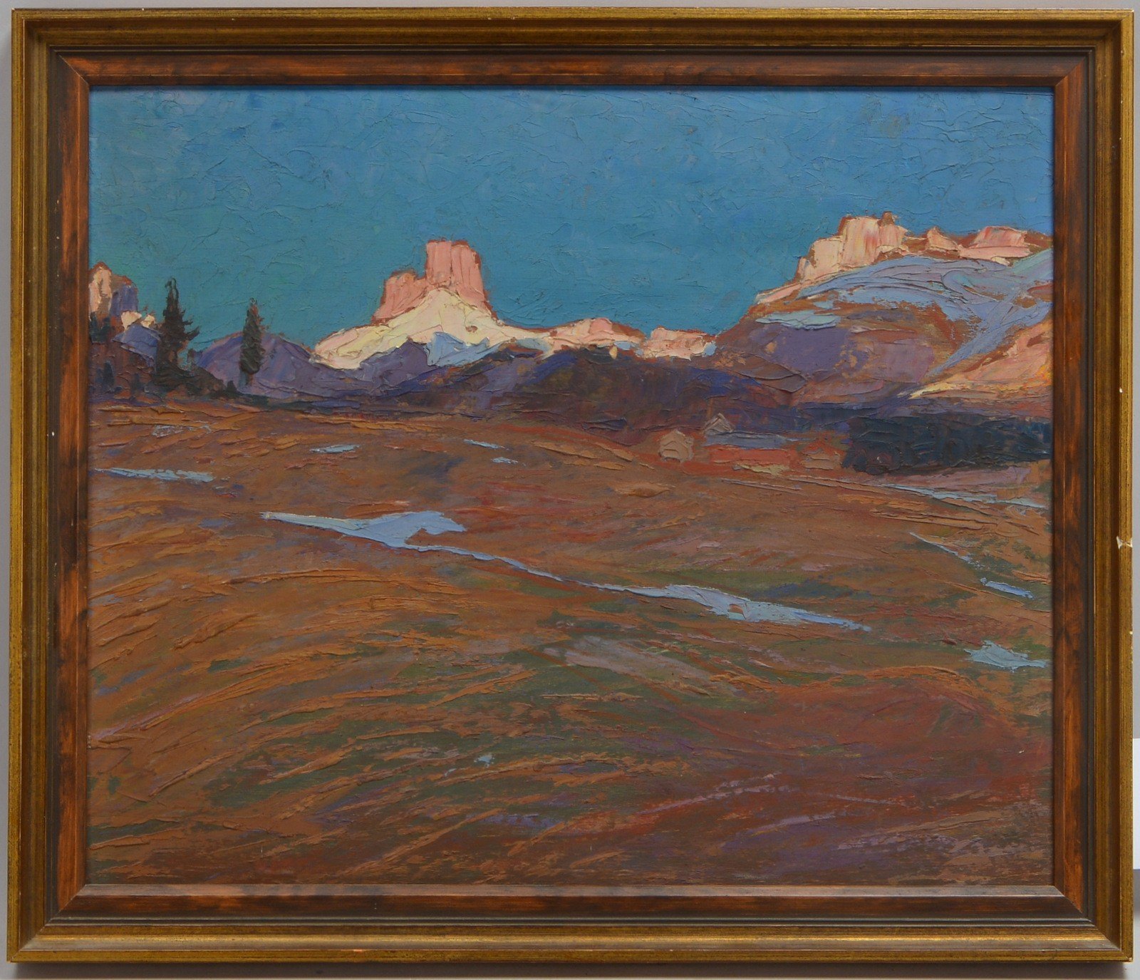 Solero, Pio, 'Italienische Gebirgslandschaft', Öl auf Platte, unsign., verso bez.