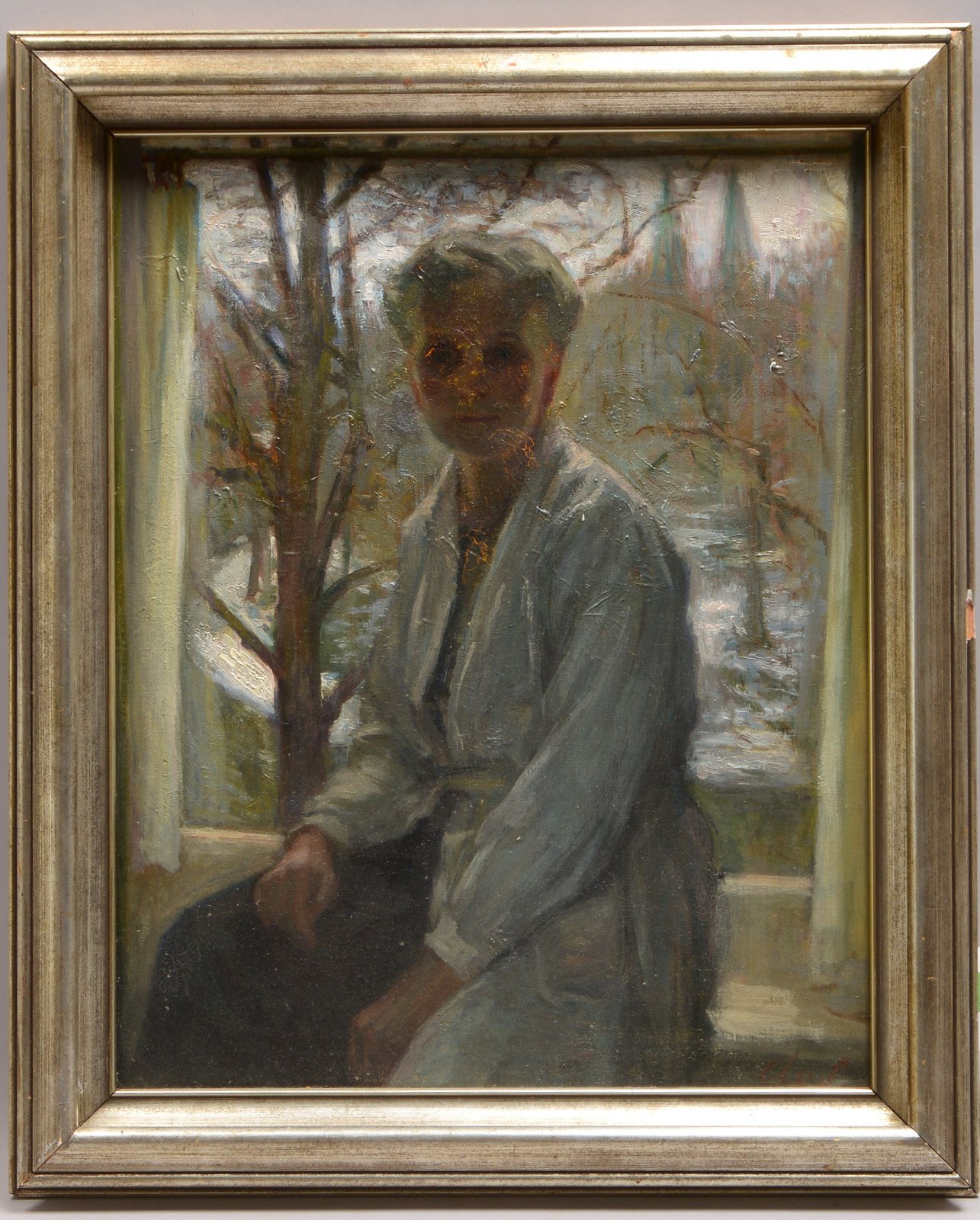 von Spreckelsen, Anna, 'Selbstportrait', Öl/Lw, monogr., verso bez. Etikett