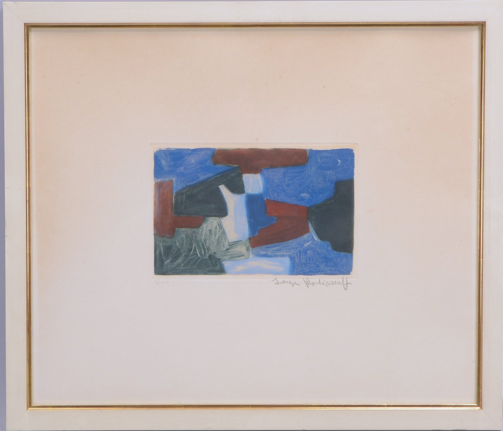 Poliakoff, Serge, 'Composition...', Farbaquatinta-Rad., '3/100', bleisign.
