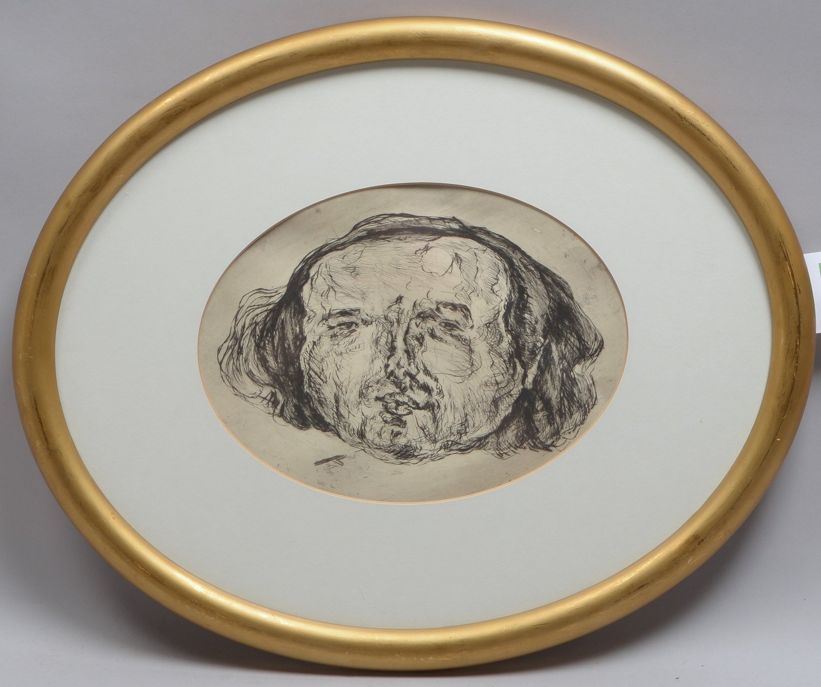Marwan, 'Kopf', Radierung, wohl unter Passepartout sign./dat., hinter Glas
