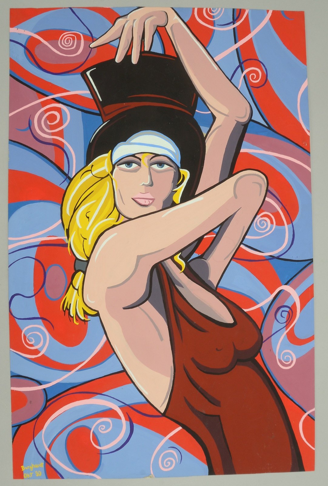 Burghardt, 'Varité', Tempera/Karton, unten li. sign./dat. 'Okt. (19)90', ungerahmt