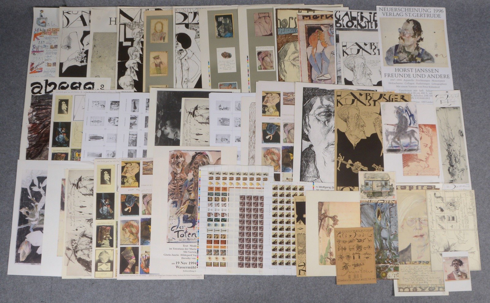 Janssen, Horst, Plakatsammlung: Ausstellungsplakate und Druckgrafiken, ca. 80 St.