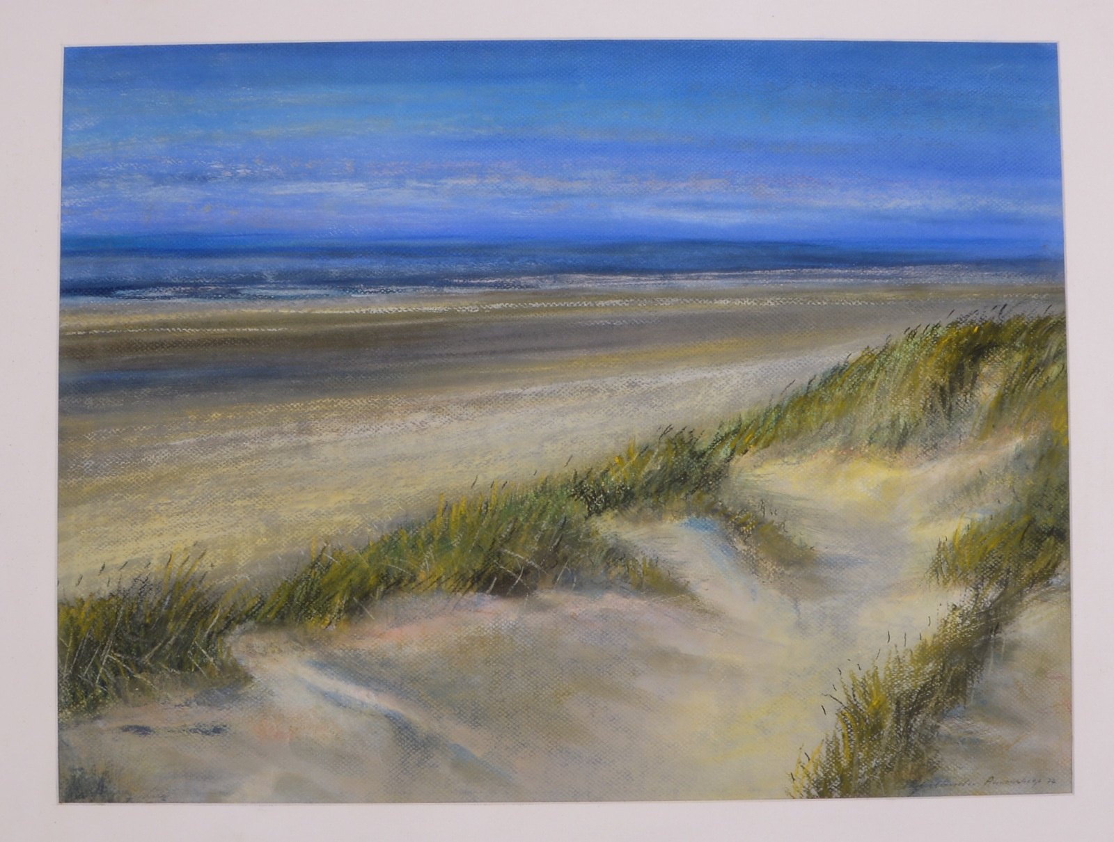 Oberländer, Hans Emil, 'Ahrenshooper Dünen', Kreidepastell, sign., ortsbez./datiert