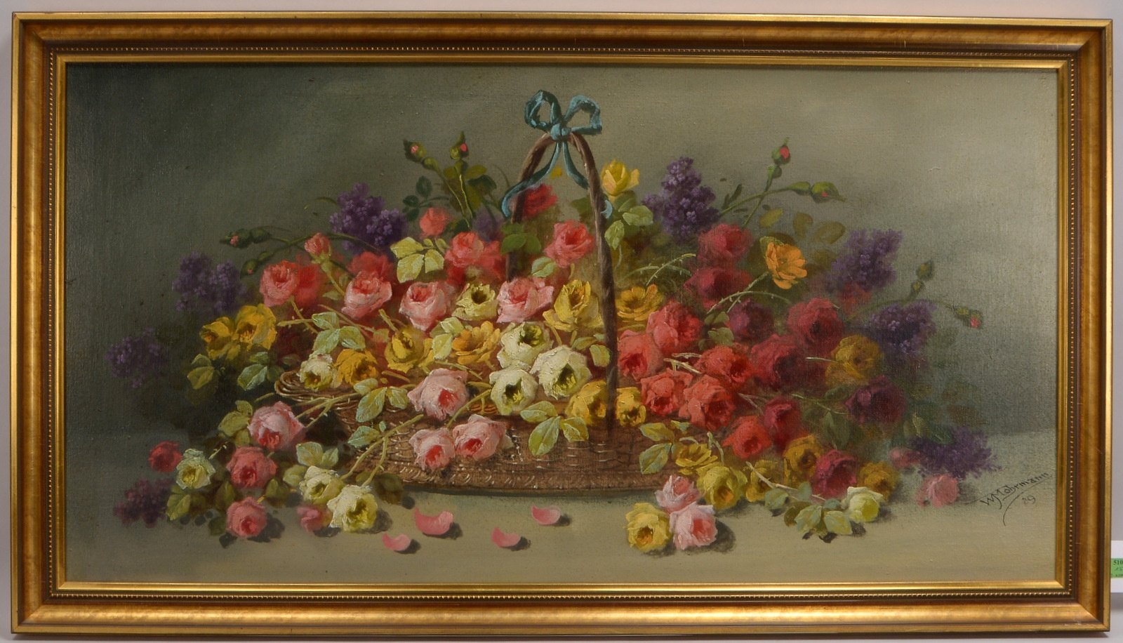 Mohrmann, Wilhelm, 'Gr. Blumenbouquet im Korb', Öl/Lw, unten rechts sign./dat.